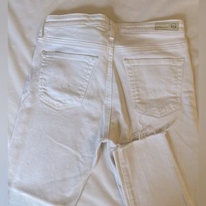 AG White High Rise Ankle Skinny Jeans (size 26R)